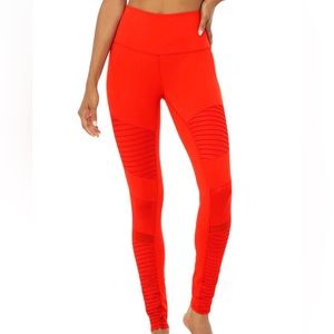 Brand new ALO red moto leggings